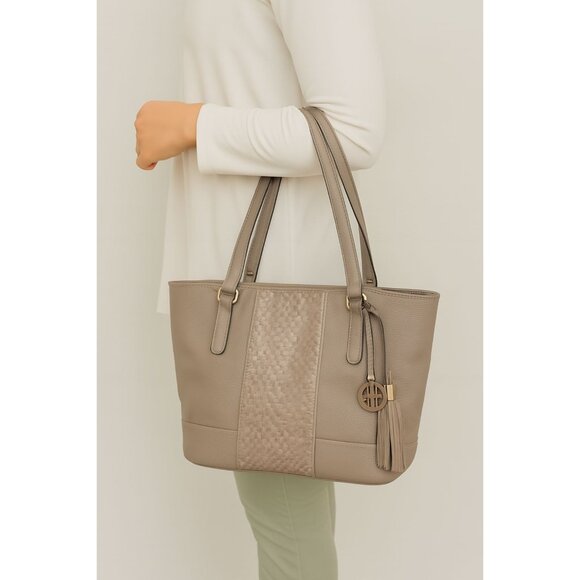 Giani Bernini Bag Shoulder Tote Leather Satchel Handbag GRAY WOMEN'S WOMAN'S - Picture 15 of 15